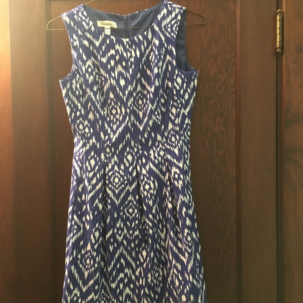 Navy and white dress